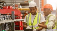 men working in factory