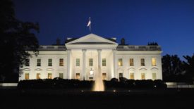 white house photo at night